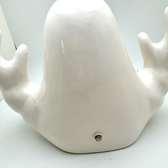 Vintage 1992 NCE Ceramic Ghost Candy Dish With Light-Up Eyes Sound - Picture 5 of 16